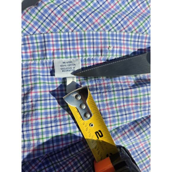 Ralph Lauren Plaid Long Sleeve Button Up Shirt Medium White Pink Easter - Picture 12 of 12